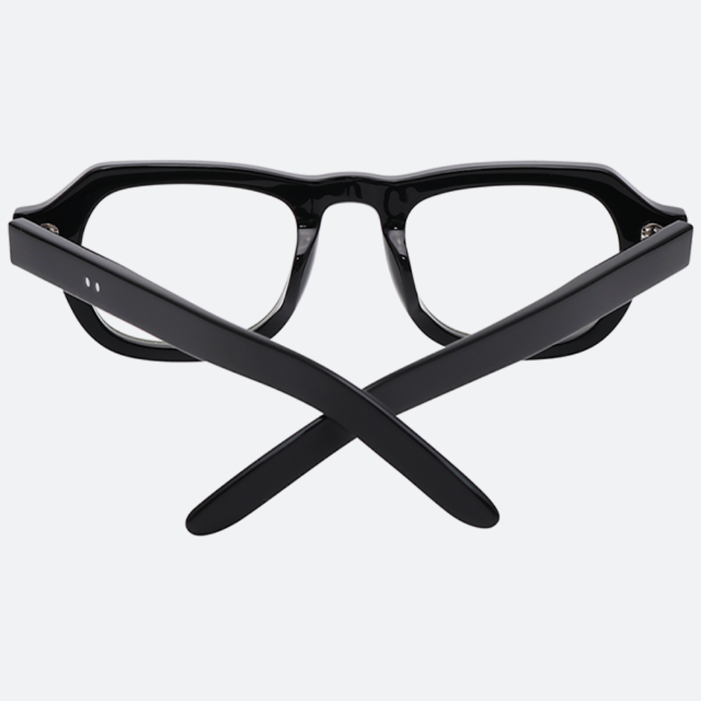 세컨아이즈-그라픽플라스틱 블랙라인 b2 black 사각 남자 뿔테 안경