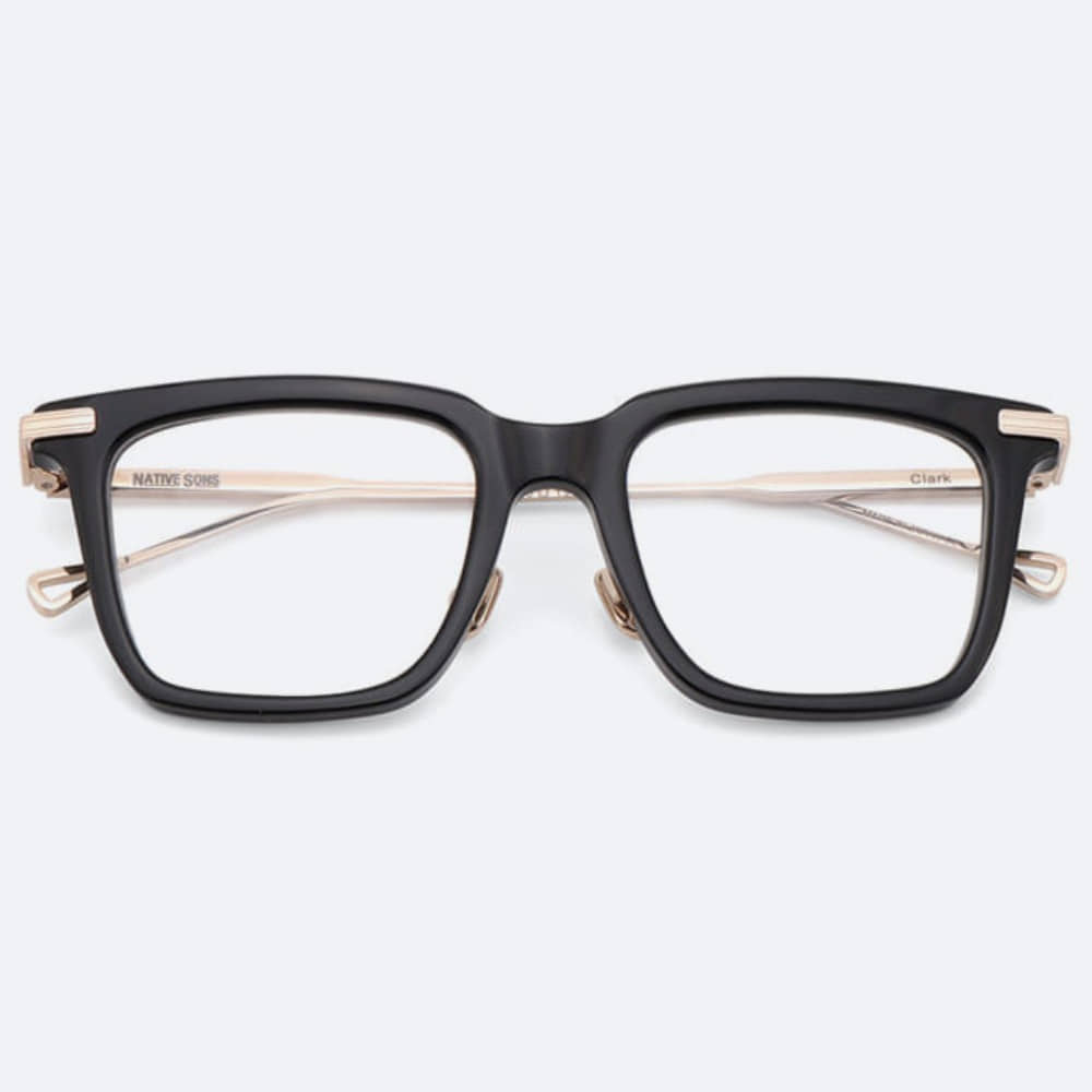 세컨아이즈-네이티브선즈 클라크 CLARK PM-010E 티타늄 사각 콤비 뿔테 안경