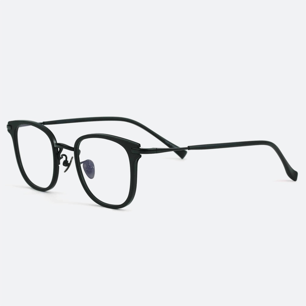 세컨아이즈-송민호 안경 프로젝트프로덕트 RS16 C1MBK 블랙 스퀘어 뿔테 남자 가벼운 사각 안경테