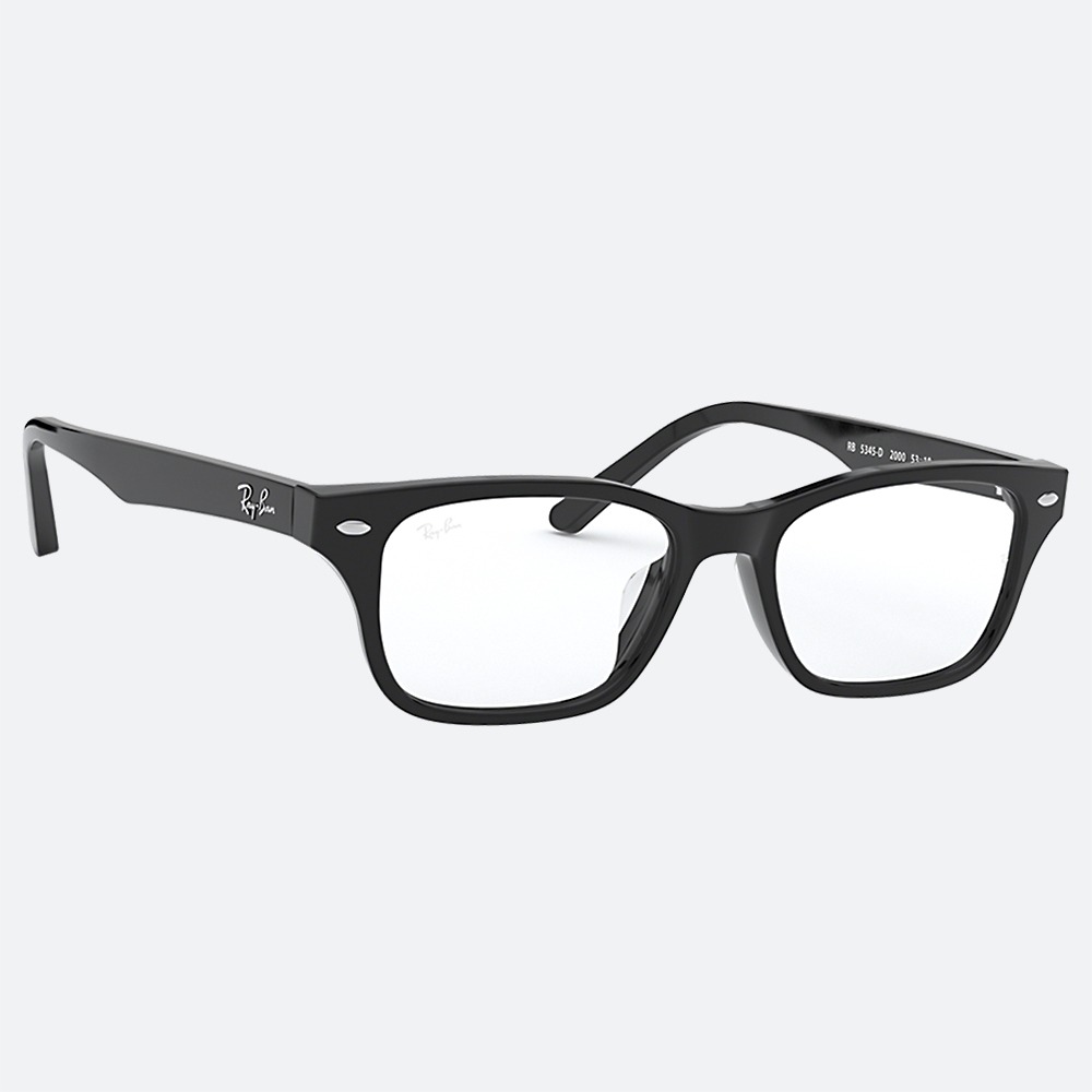 세컨아이즈-레이벤 RX5345D RB5345D 2000 블랙 뿔테 아시안핏 각진 사각 안경테