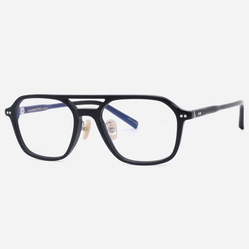 세컨아이즈-로렌스폴 쿠버6 COUVER6 C01 스퀘어 블랙 투브릿지 안경