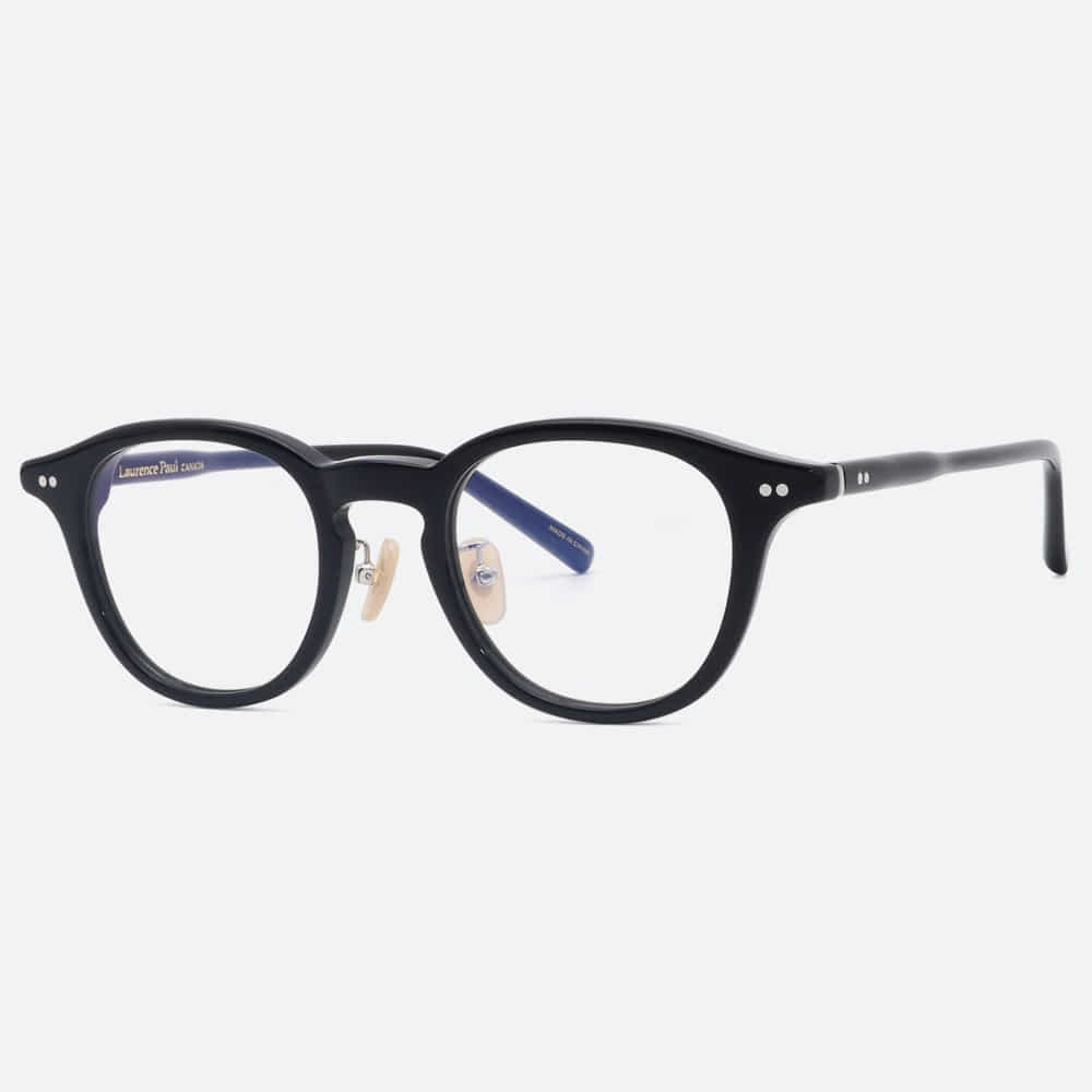 세컨아이즈-정건주 안경 로렌스폴 쿠버5 COUVER5 C01 라운드 블랙 뿔테 안경