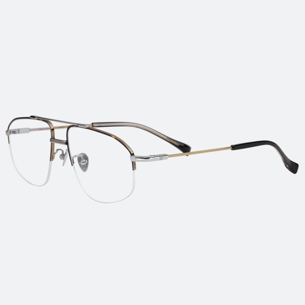 세컨아이즈-프로젝트프로덕트 CL14 C3G 골드 다각 반무테 투브릿지 티타늄 안경