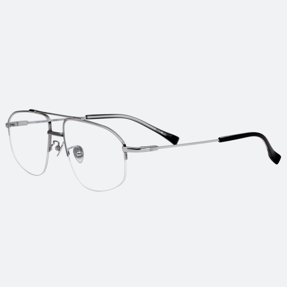 세컨아이즈-프로젝트프로덕트 CL14 CWG 실버 다각 반무테 투브릿지 티타늄 안경