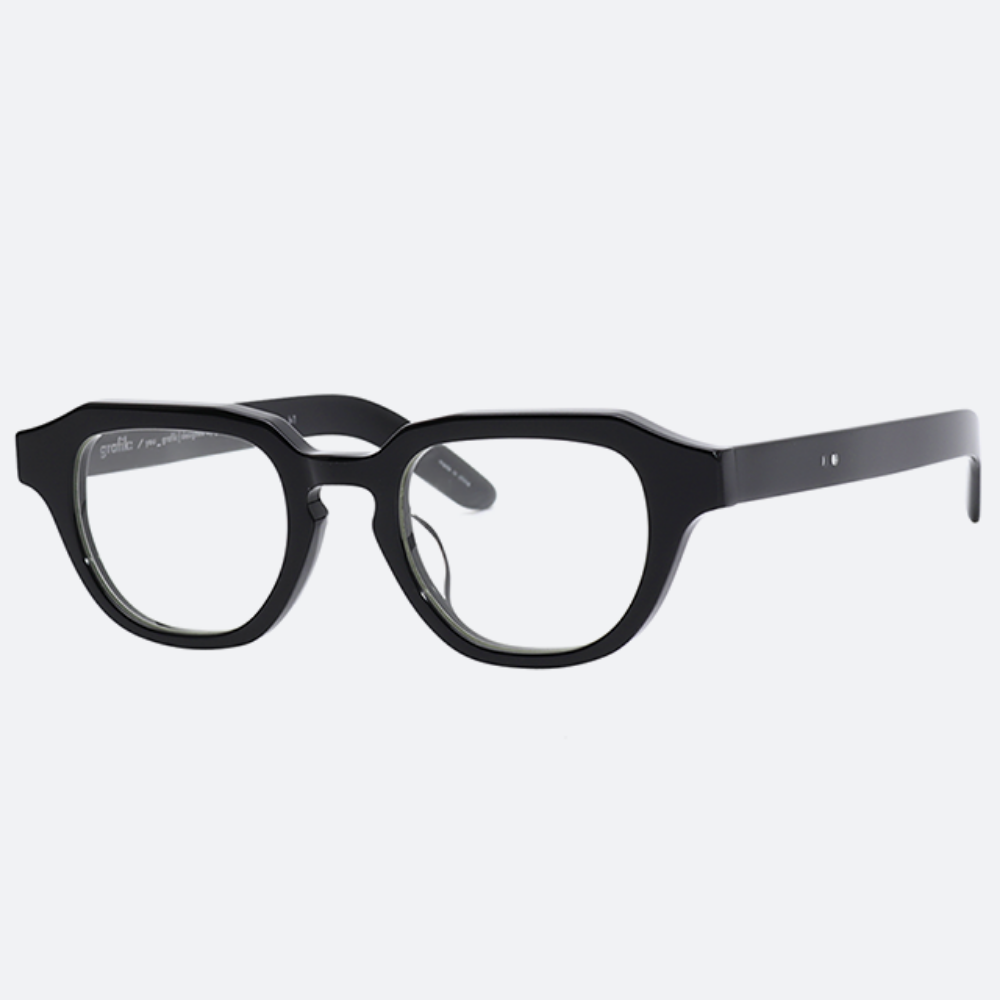 세컨아이즈-그라픽플라스틱 블랙라인 b1 black 사각 남자뿔테 안경