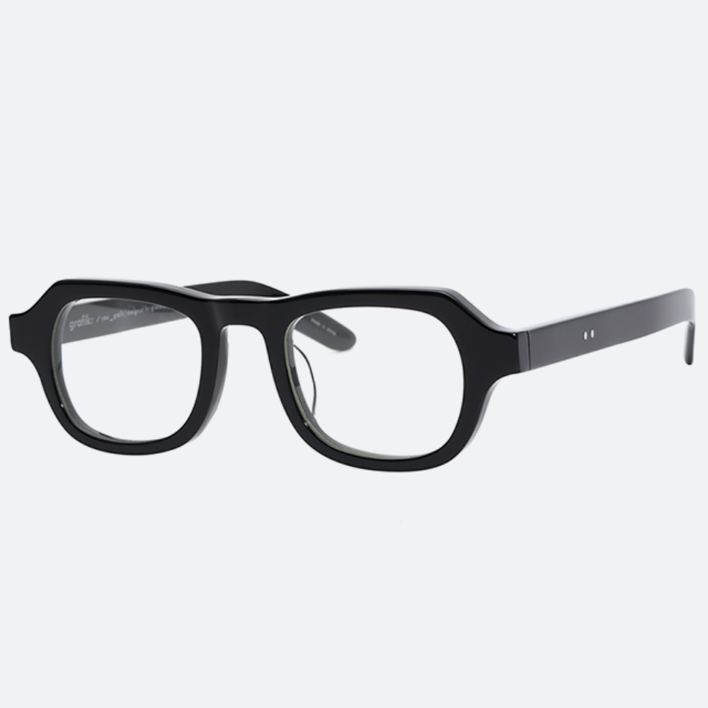 세컨아이즈-그라픽플라스틱 블랙라인 b2 black 사각 남자 뿔테 안경