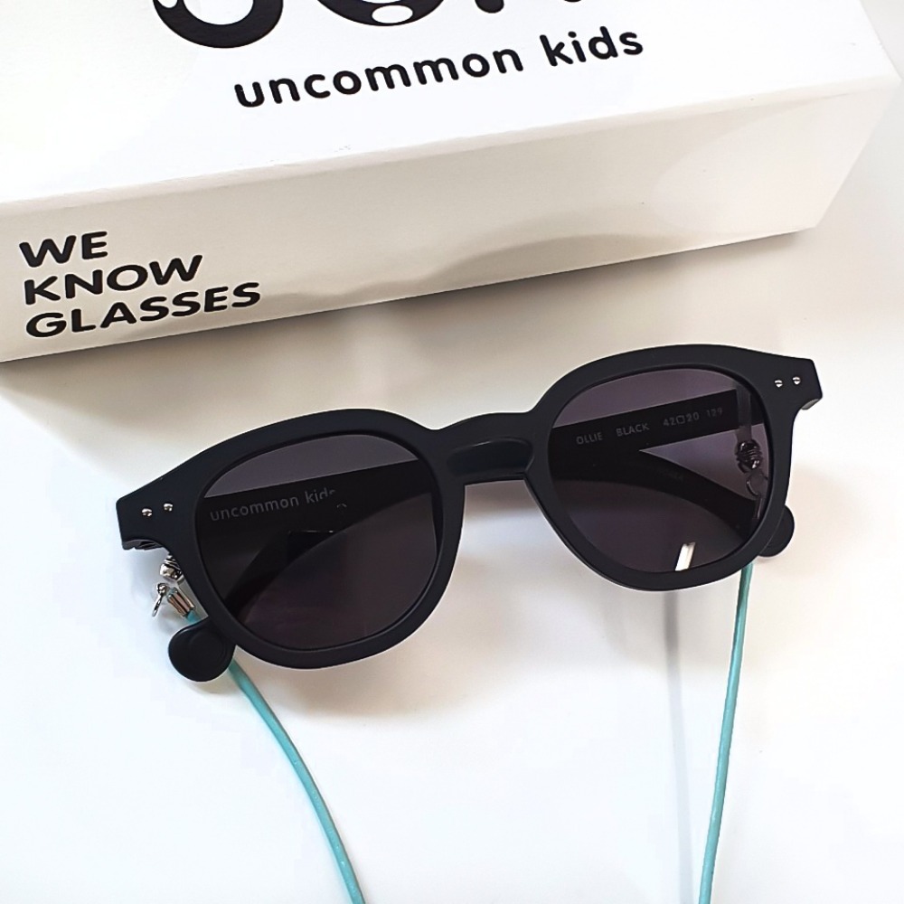 세컨아이즈-언커먼키즈 올리 OLLIE  black/gray 블랙 흘러내림 방지 어린이 선글라스
