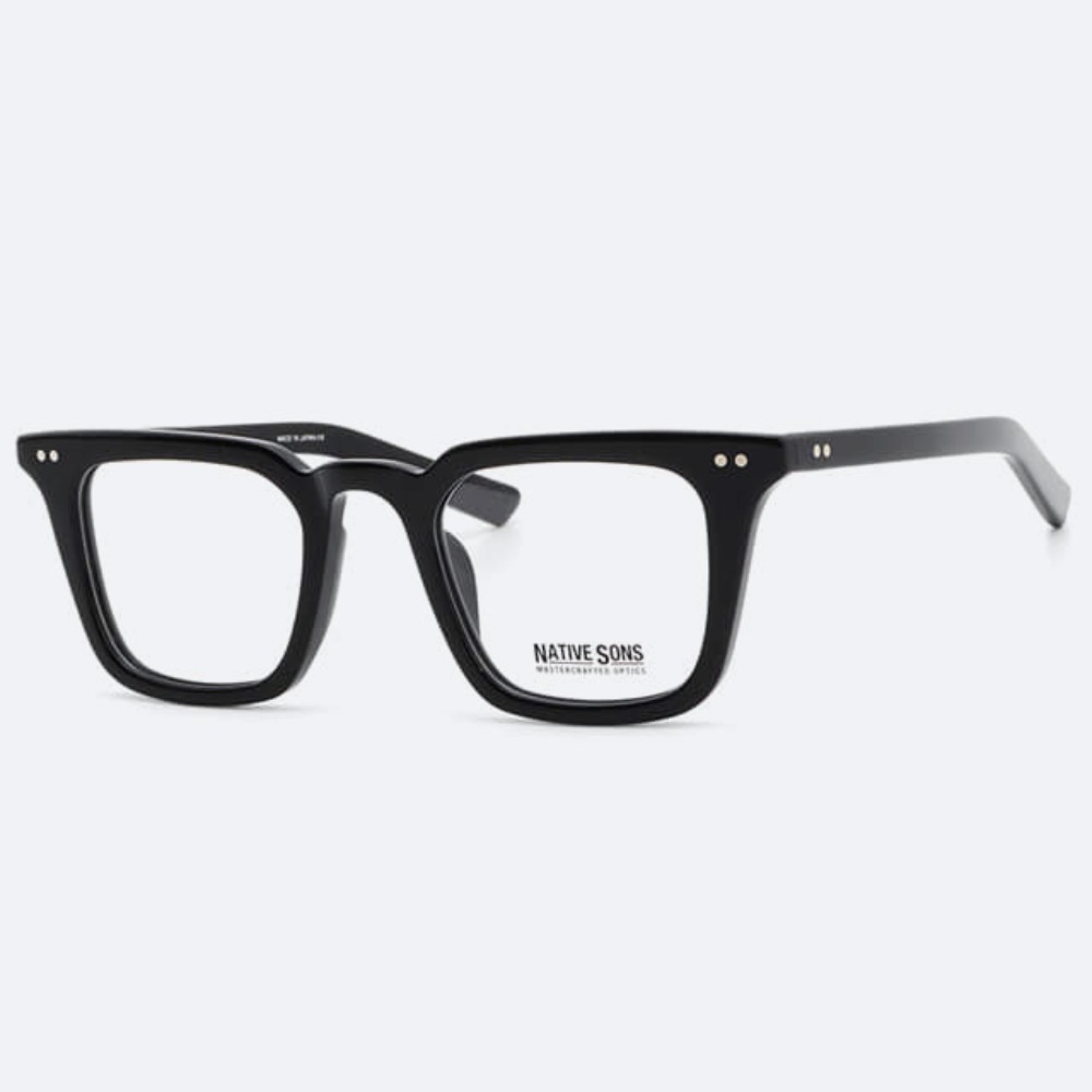 세컨아이즈-네이티브선즈 야찌 YAZZI PL-031E 블랙 사각 뿔테 안경
