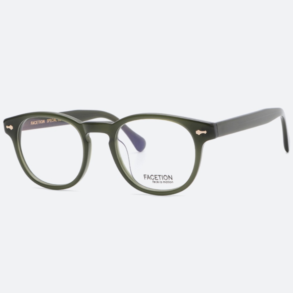 세컨아이즈-페이션 FACETION 톰 TOM C4 카키 뿔테 안경