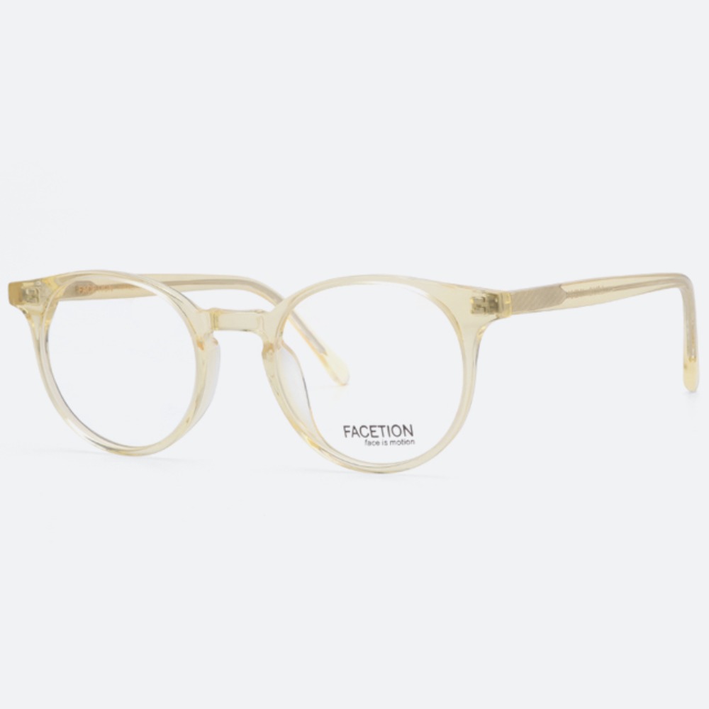 세컨아이즈-페이션 루이즈 LOUIS C4 투명 옐로우 뿔테 라운드 안경