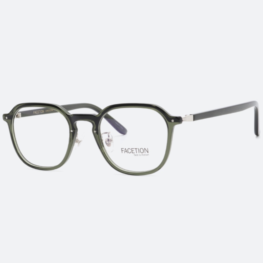 세컨아이즈-페이션 FACETION 레터 LETTER C3 카키 뿔테 안경