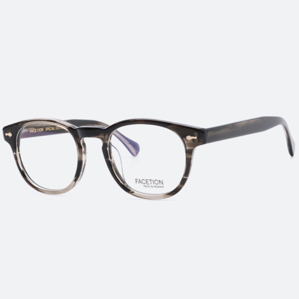 세컨아이즈-페이션 FACETION 톰 TOM C3 그레이 브라운 뿔테 안경