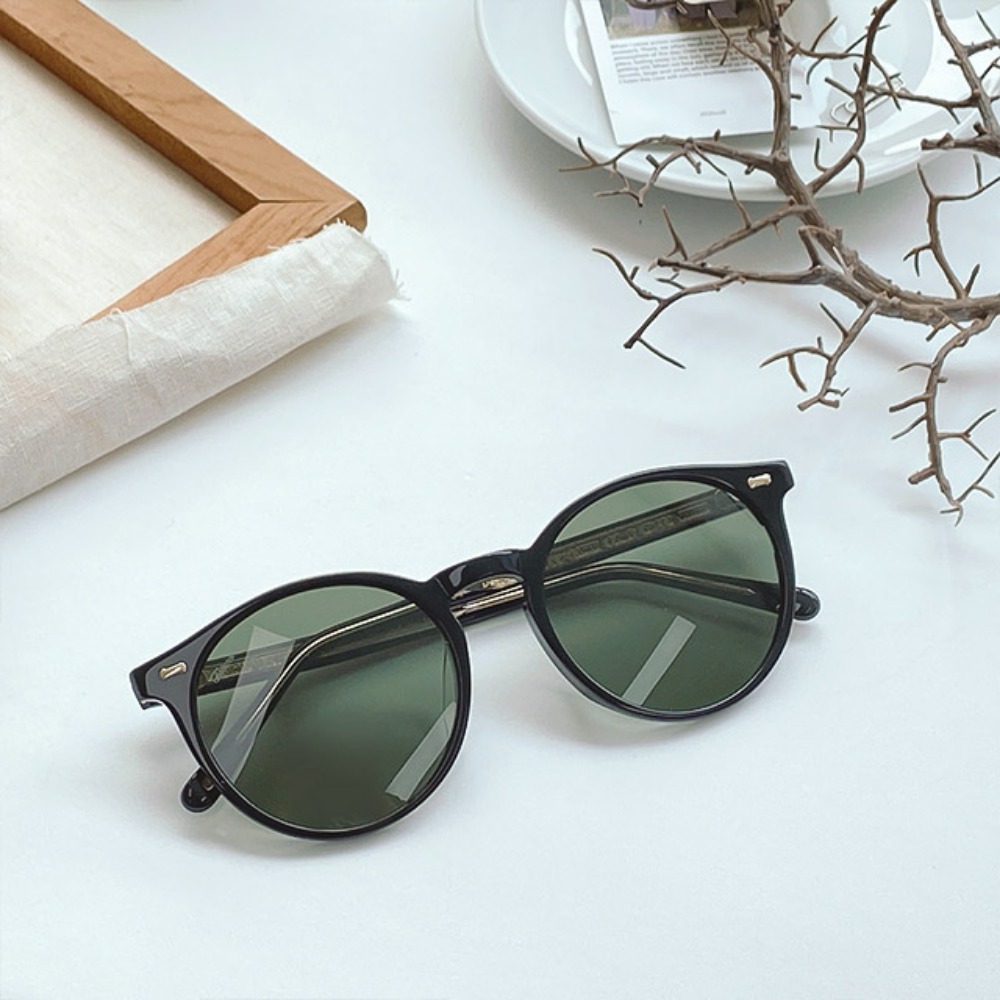 세컨아이즈-페이크미 데이라이트 daylight BGD 얇은 뿔테 라운드 편광 선글라스