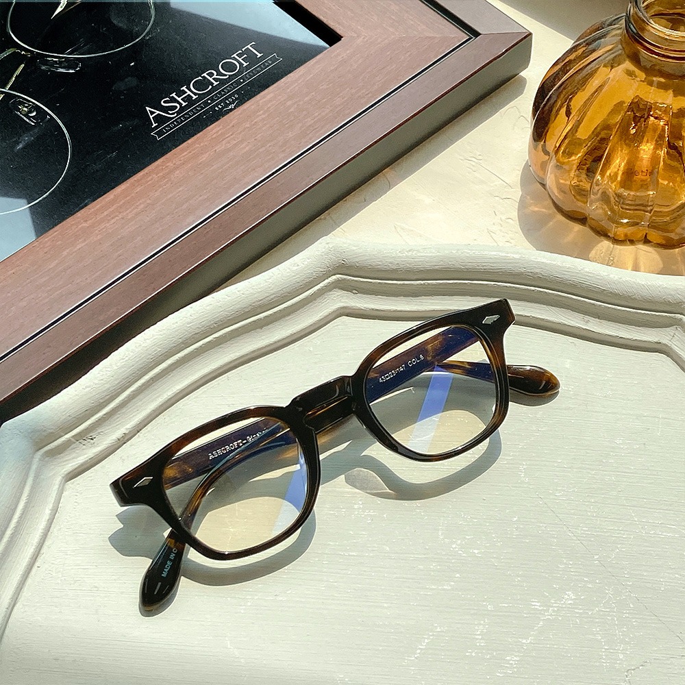 세컨아이즈-애쉬크로프트 긴즈버그 Ginsberg 43사이즈 C8 데미 카키 작은 뿔테 안경테