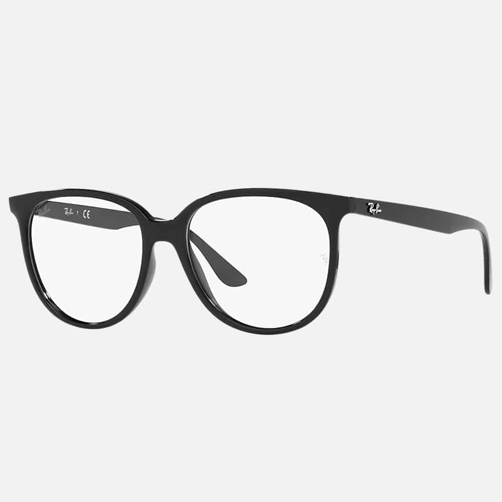 세컨아이즈-레이벤 0RX4378VF 2000 블랙 아시안핏 사각 뿔테 여자 안경테