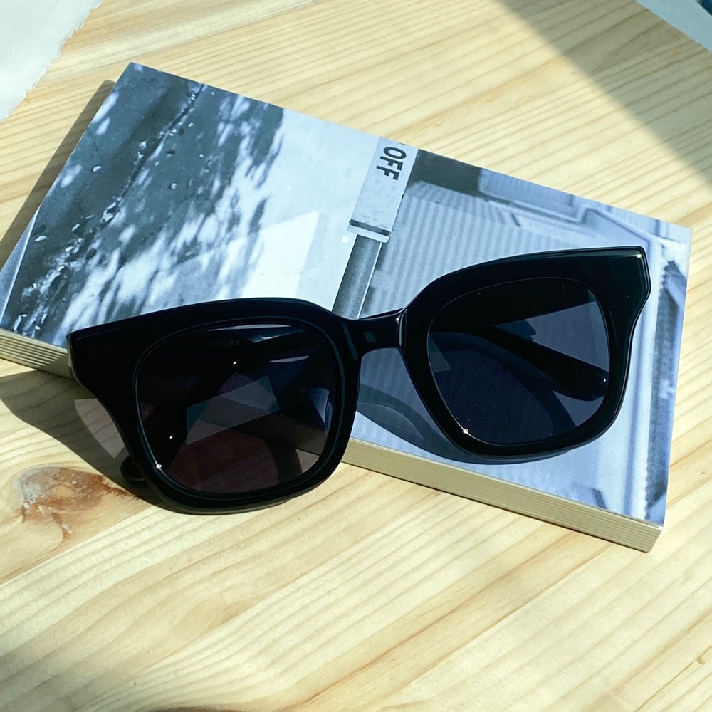 세컨아이즈-프로젝트프로덕트 FS10 C1 블랙 사각 볼드 뿔테 선글라스