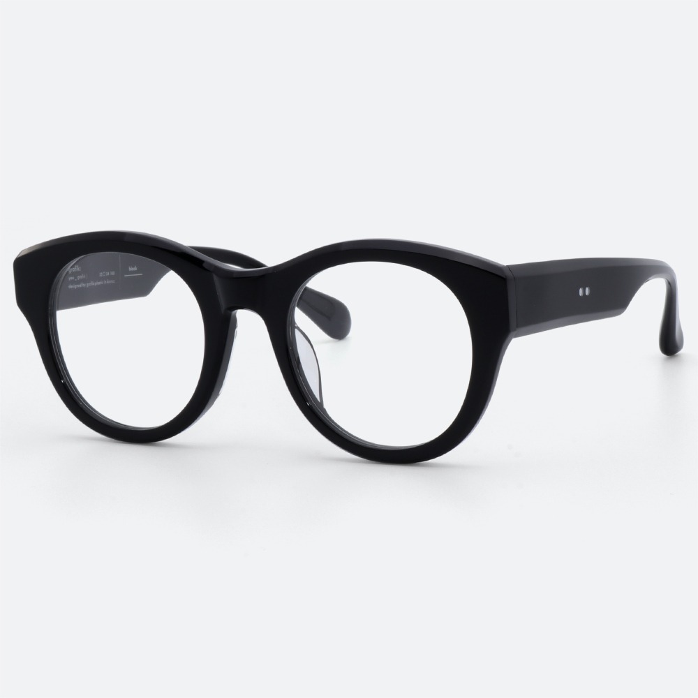 세컨아이즈-그라픽플라스틱 데이비드 RAMS re-david black 블랙 빅사이즈 뿔테 안경
