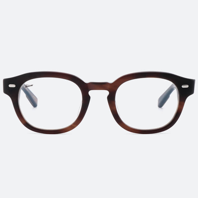 세컨아이즈-허영지 안경 페이크미 팸 PAM HYD 브라운 패턴 뿔테 안경테