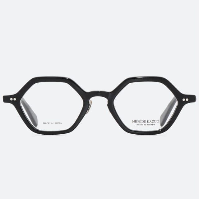 세컨아이즈-니시데카즈오 NK104 C1 블랙 다각형 뿔테 안경