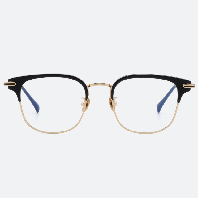 세컨아이즈-곽도원 안경 프로젝트프로덕트 SC25 C1G 블랙/골드 하금테 티타늄 안경