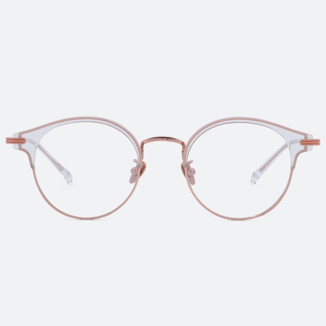 세컨아이즈-프로젝트프로덕트 SC24 C0PG 투명 로즈골드 하금테 여자 안경