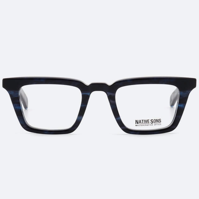세컨아이즈-네이티브선즈 쿠퍼 Cooper PL-022G 블루패턴 사각 뿔테 안경