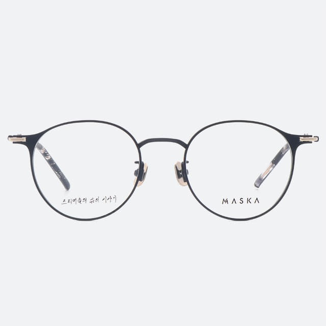 세컨아이즈-마스카 프리 클레 Free Klee 04B 매트블랙 가벼운 라운드 티타늄 안경