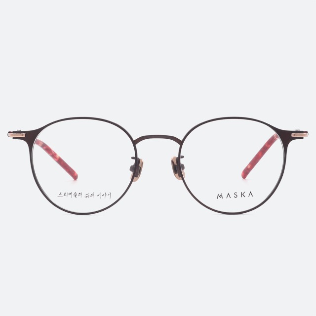 세컨아이즈-마스카 프리 클레 Free Klee 03R 매트브라운 가벼운 라운드 티타늄 안경
