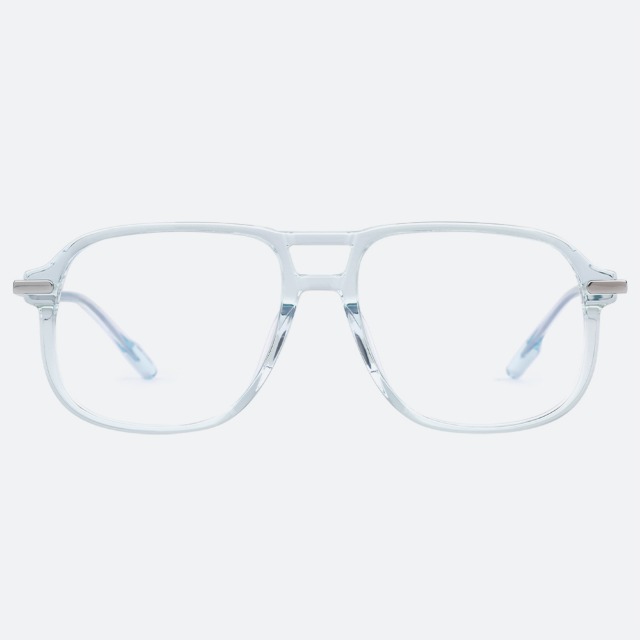 세컨아이즈-프로젝트프로덕트 CL13 C06 투명하늘색 투브릿지 스퀘어 뿔테 안경테