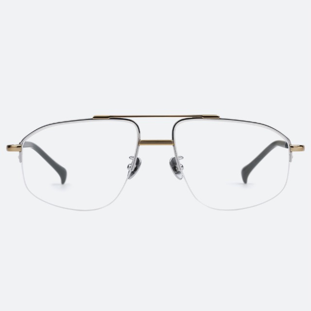 세컨아이즈-프로젝트프로덕트 CL14 CWGG 화이트골드 다각 반무테 투브릿지 티타늄 안경